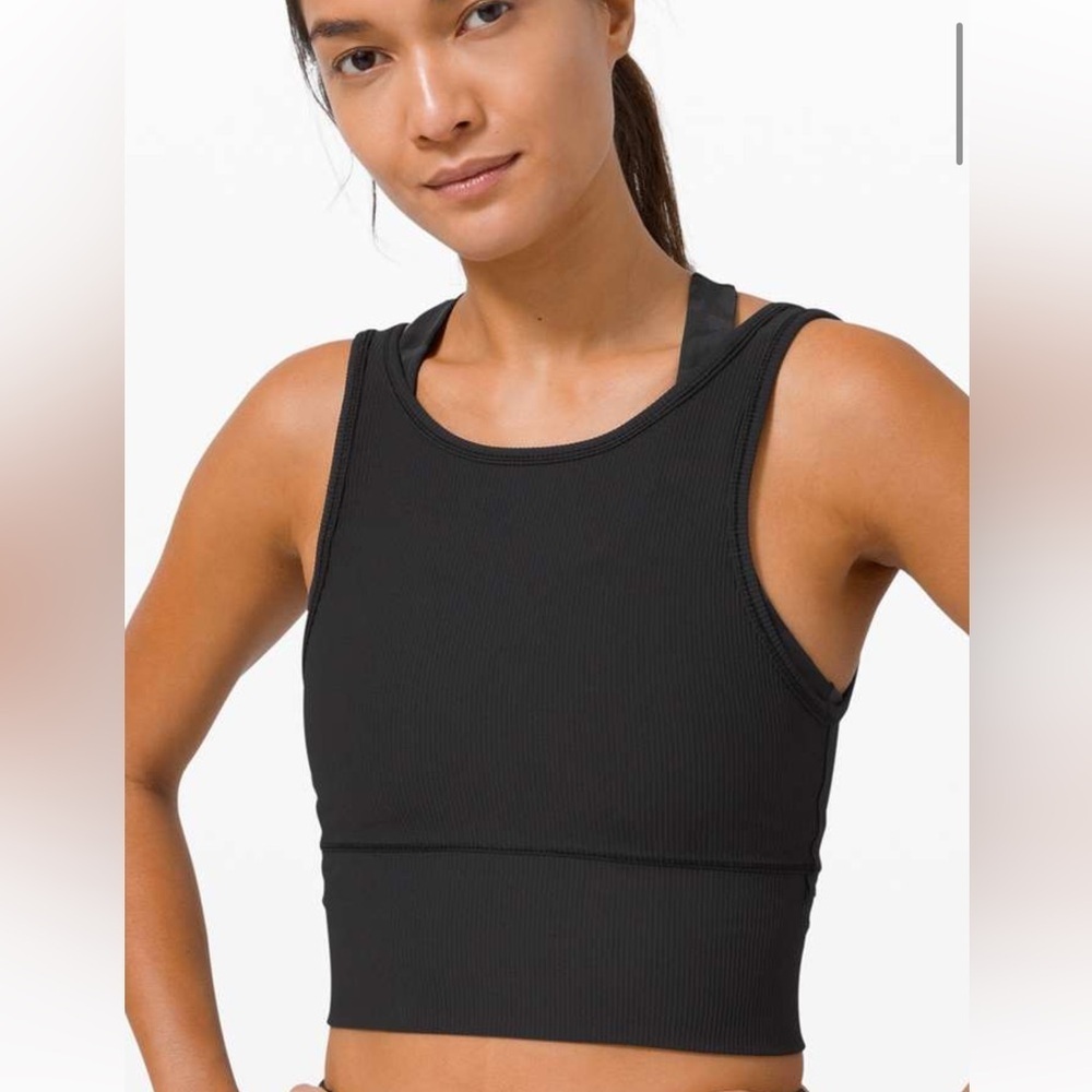 Lululemon Power Pivot Tank Rib size 2 black